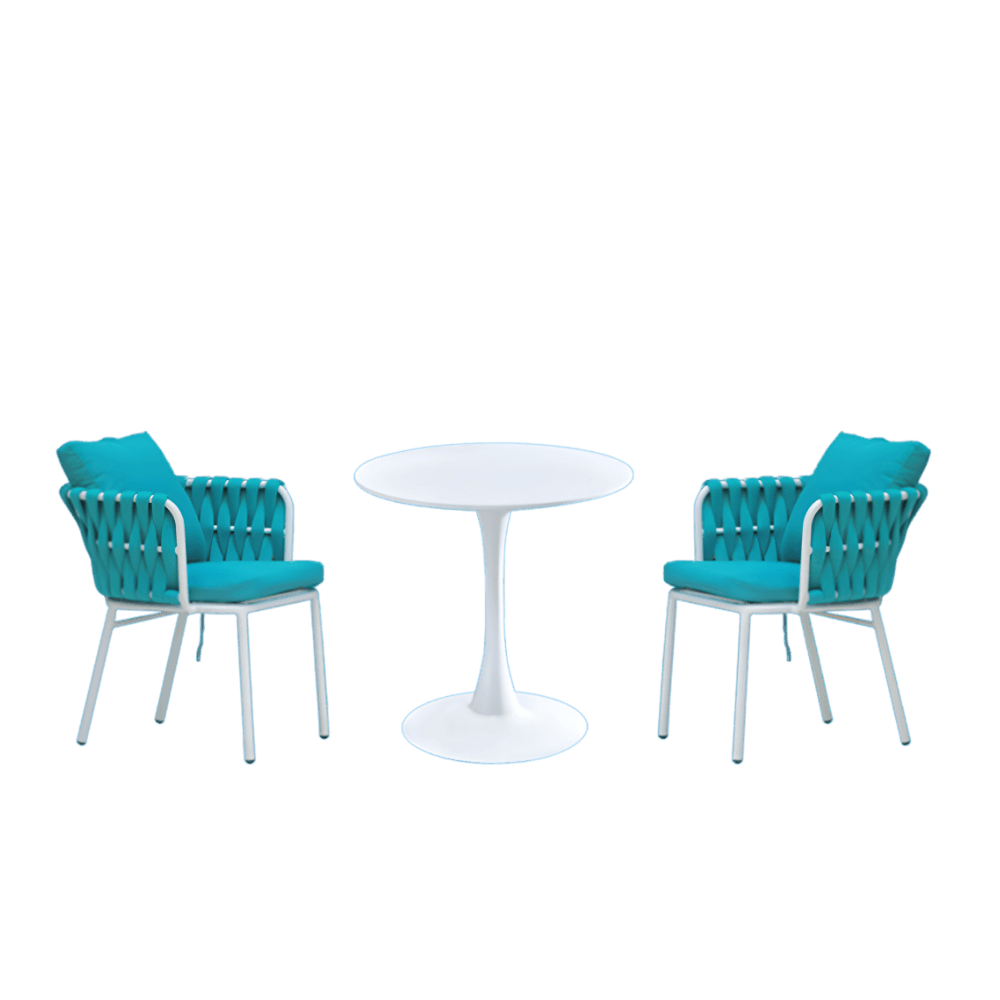 LUXURES TABLE+CHAIR SM-BE8033 TORQUOISE 88107