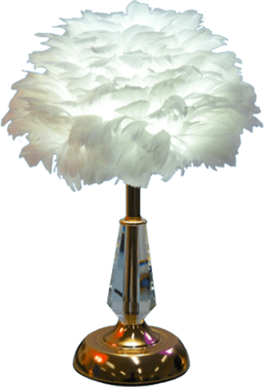 LUXURES NORDIC TABLE FEATHER LIGHT QK015 WHITE