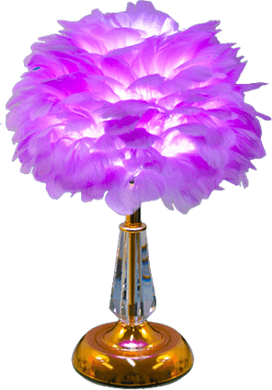 LUXURES NORDIC TABLE FEATHER LIGHT QK015 PURPLE