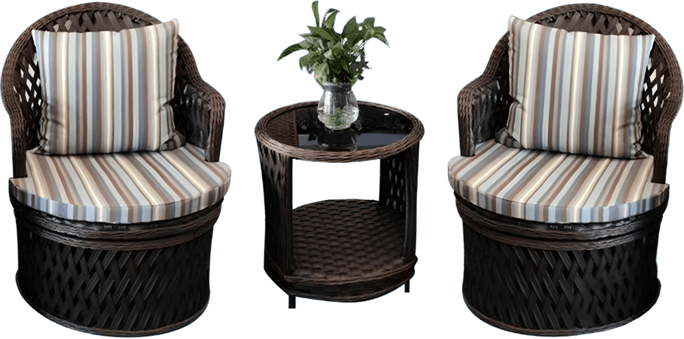 LUXURES WICKER ROCKING CHAIR+TEA TABLE D-230