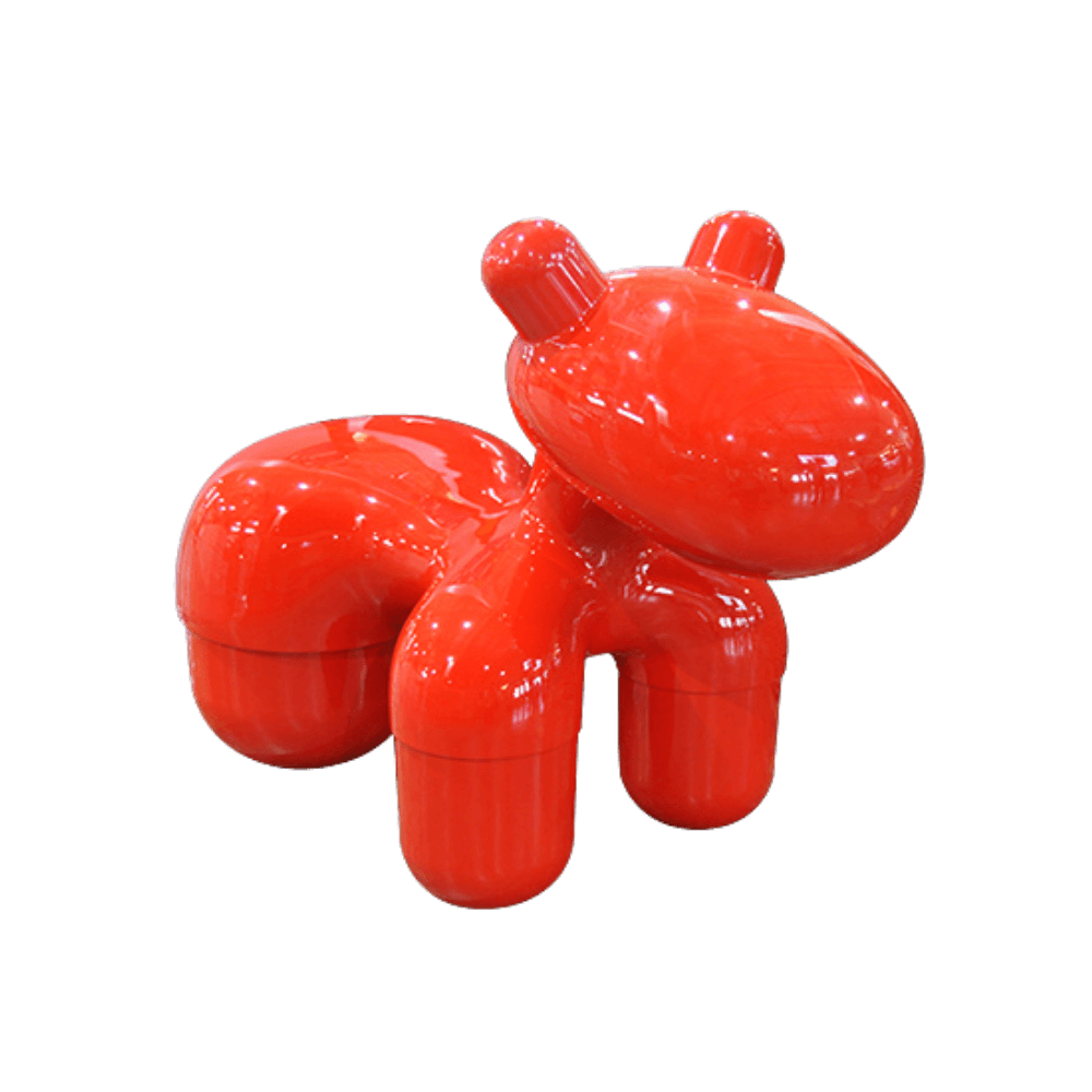 LUXURES PONY CREATIVE CHAIR FIBERGLASS SF-001M RED MEDIUM