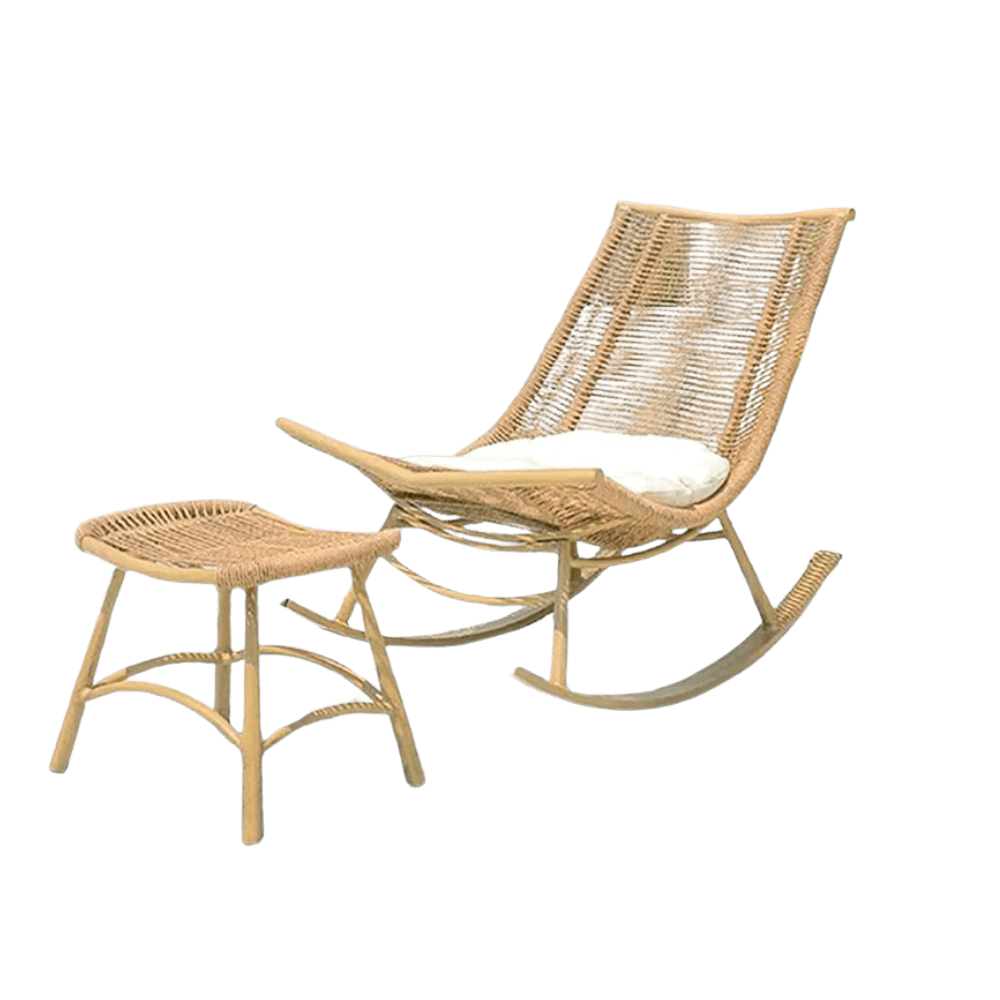 LUXURES WICKER ROCKING CHAIR W/FOOTRES C-3025