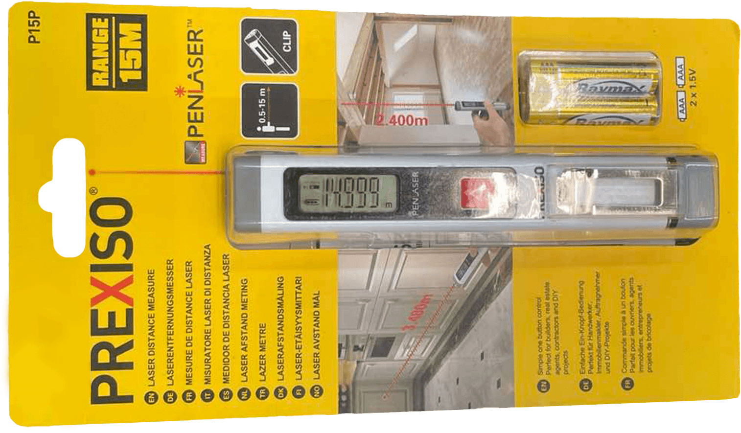 PREXISO PEN LASER W/ CLIP 15M P15P